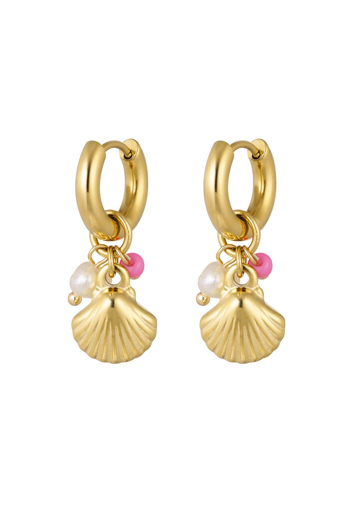 Oorbellen pink Shell