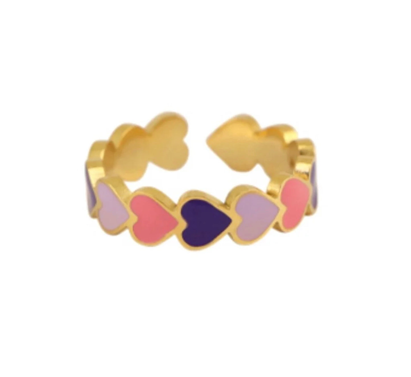 Ring colorful hearts