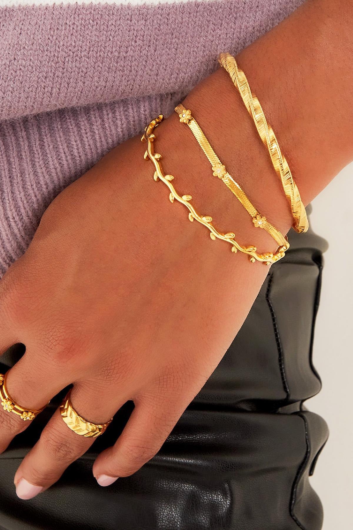 Armband 3 bloemetjes