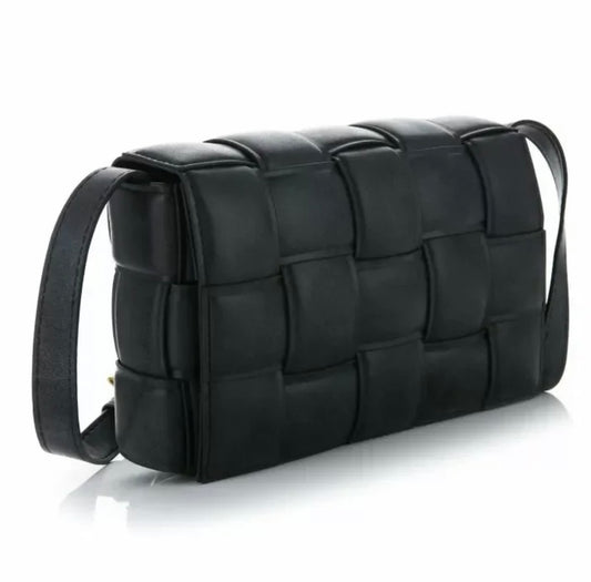 Tas gevlochten - zwart