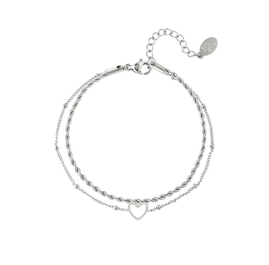 Armband dubbel in love