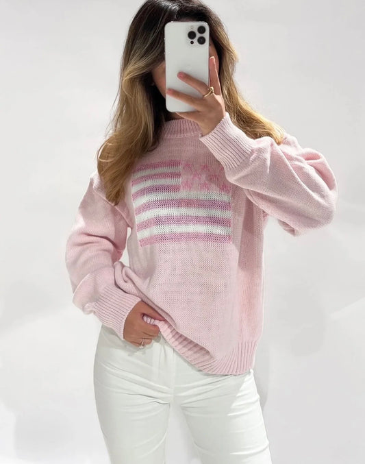 USA sweater - roze