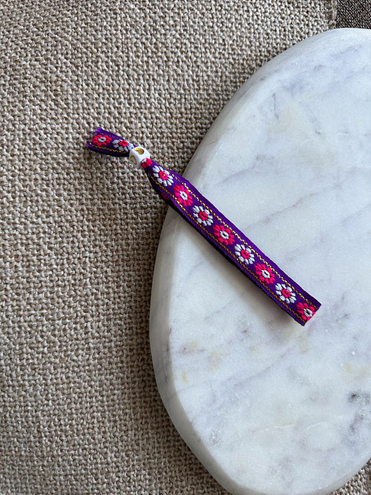 Lintbandje flowers - paars