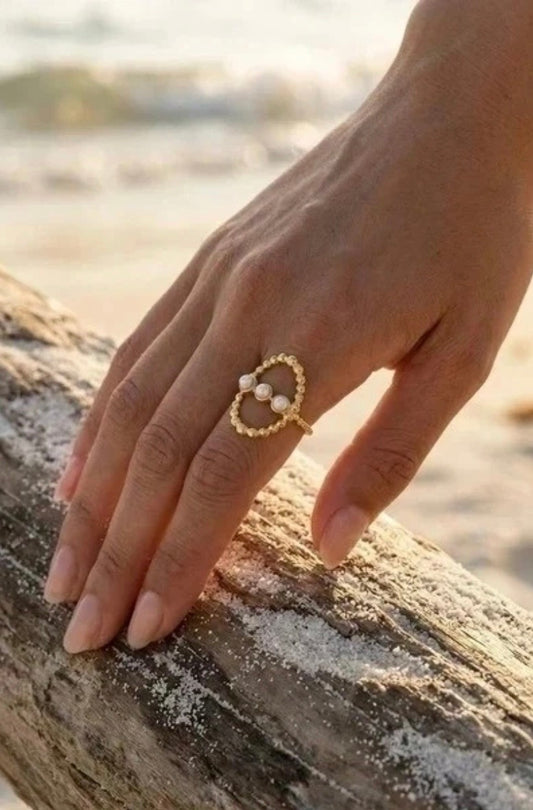 Ring Nikki - parelmoer