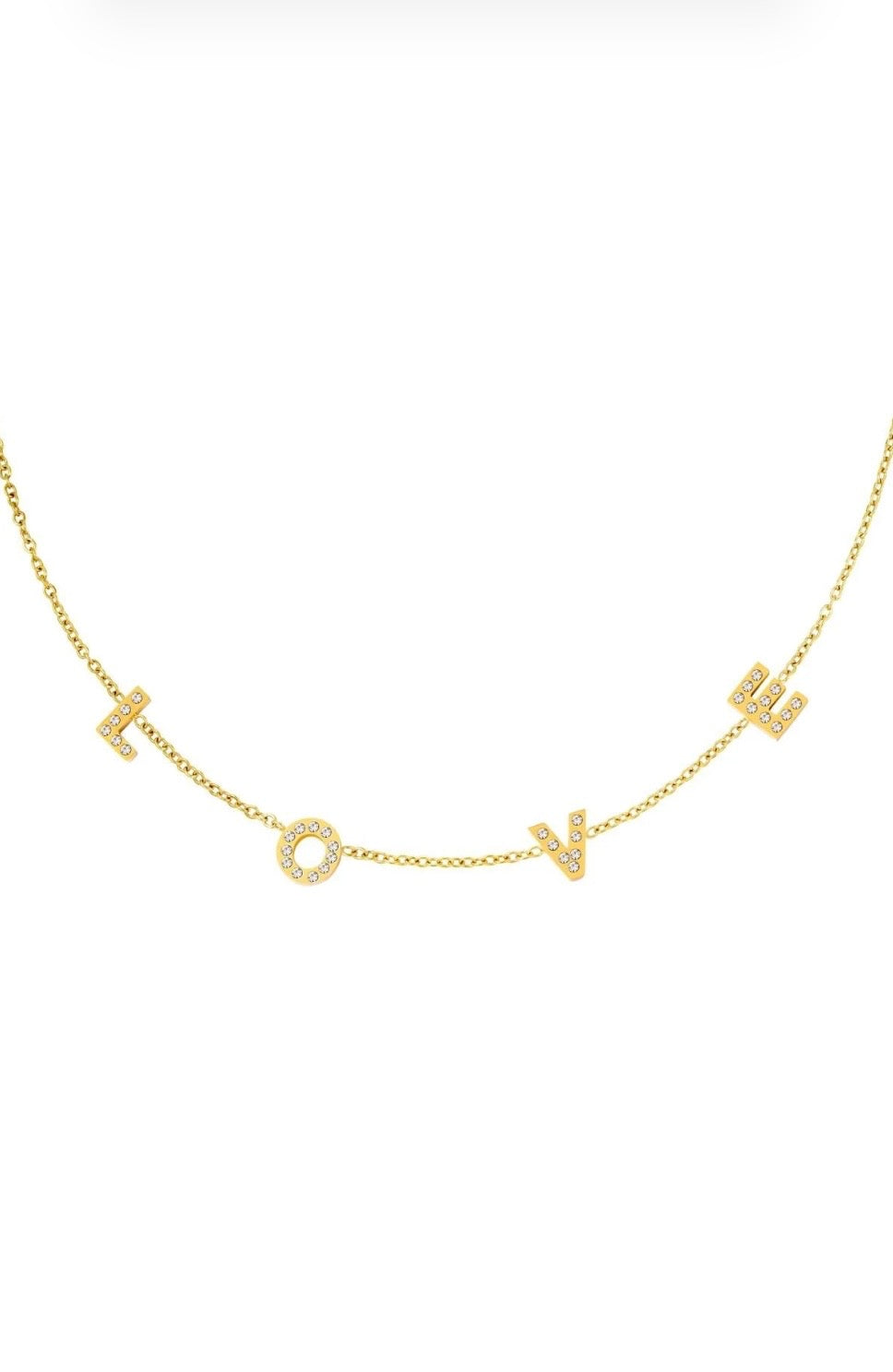 Ketting love glitter