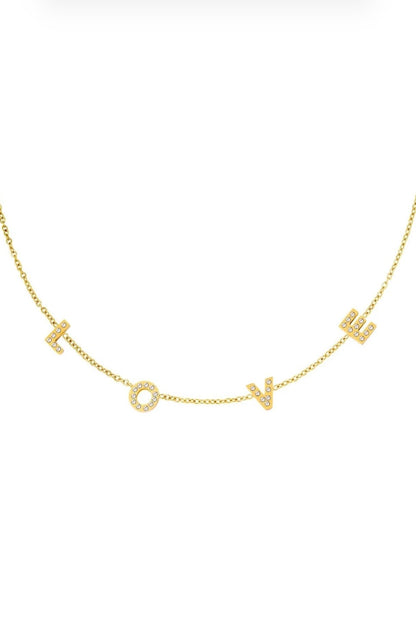 Ketting love glitter