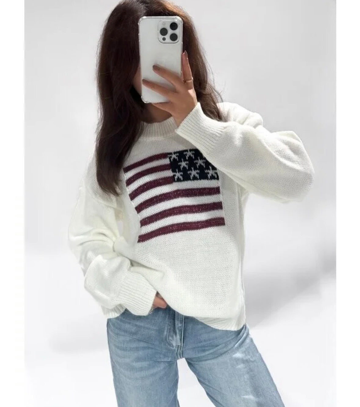 USA sweater - wit