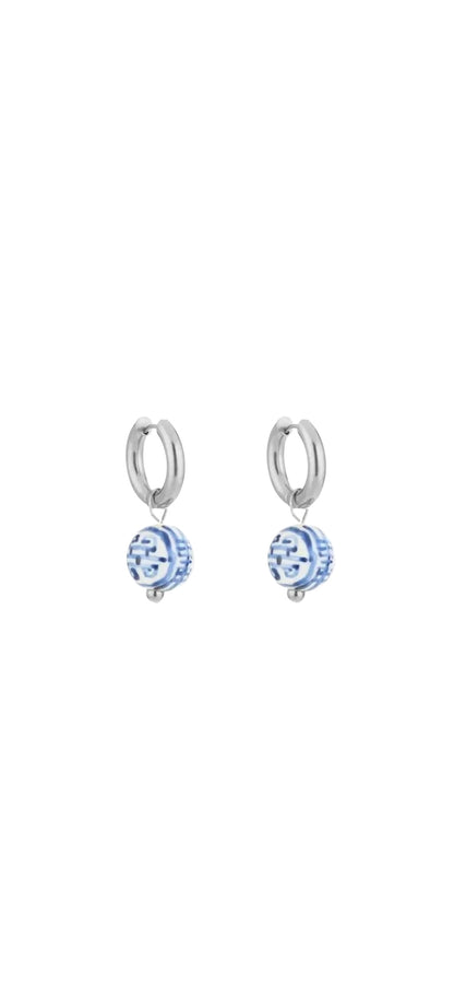 Oorbellen delfts blauw