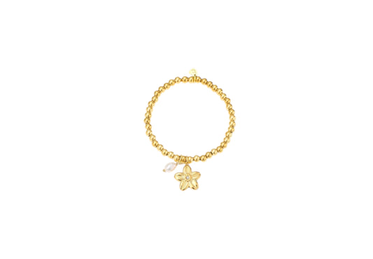 Armband kralen met bloemetje