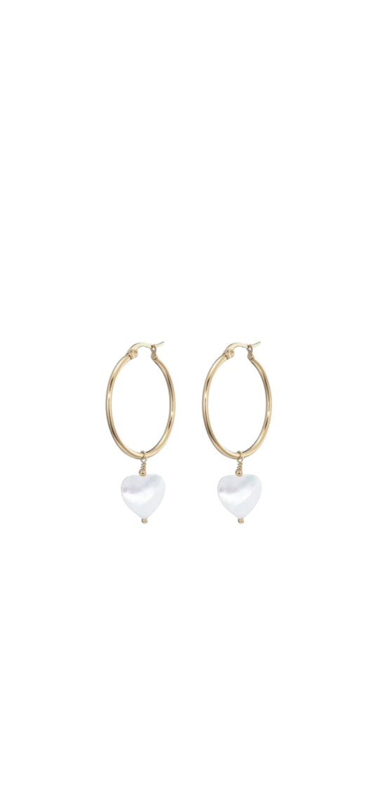Oorbellen pearl love