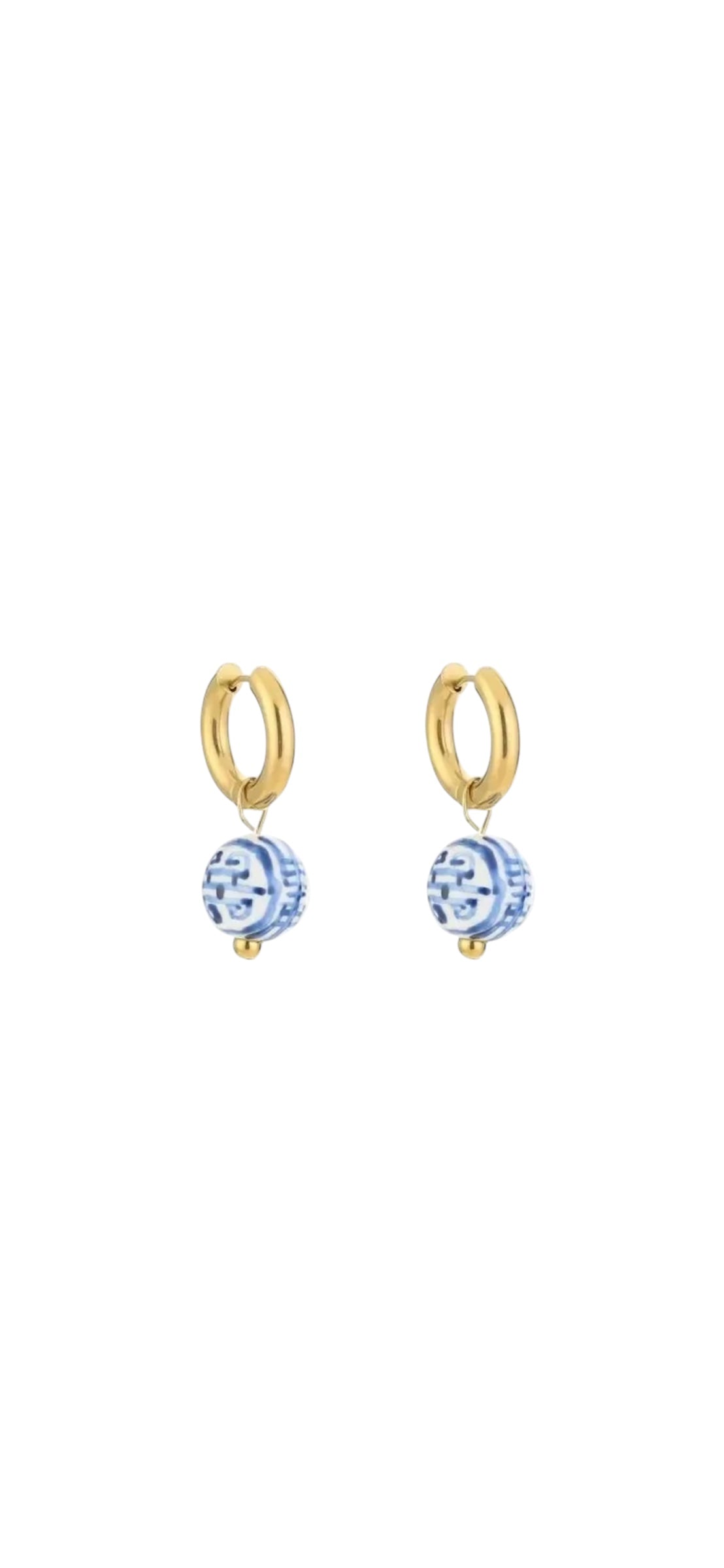 Oorbellen delfts blauw