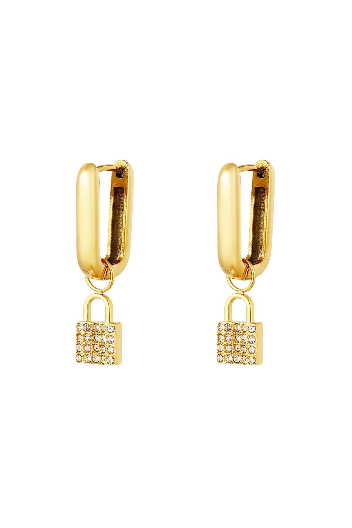Oorbellen slotje met glitters