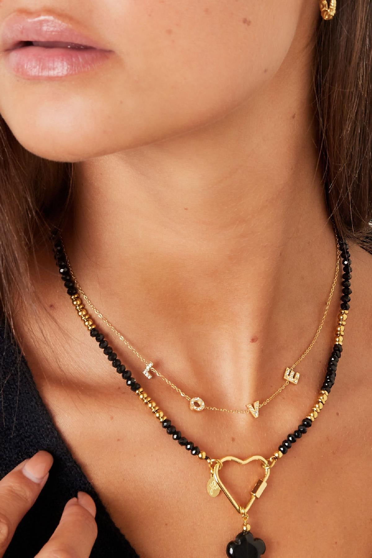 Ketting love glitter