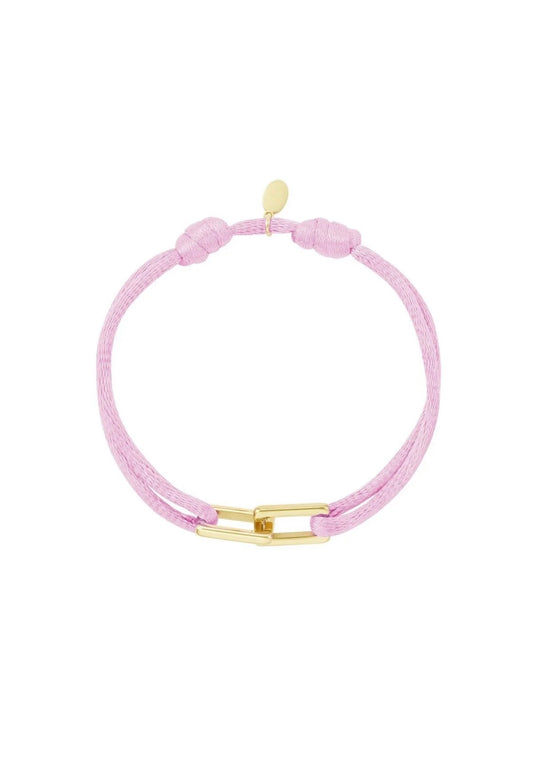 Armband schakel - roze