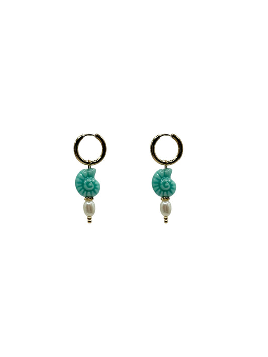 Oorbellen sealife - turquoise