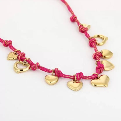 Ketting love - roze