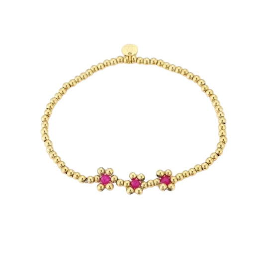 Armband met bloemetjes