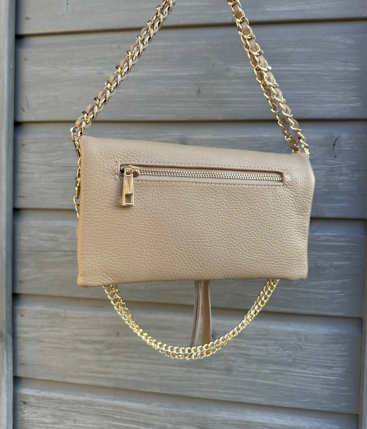 Tas Zara - beige (echt leer)