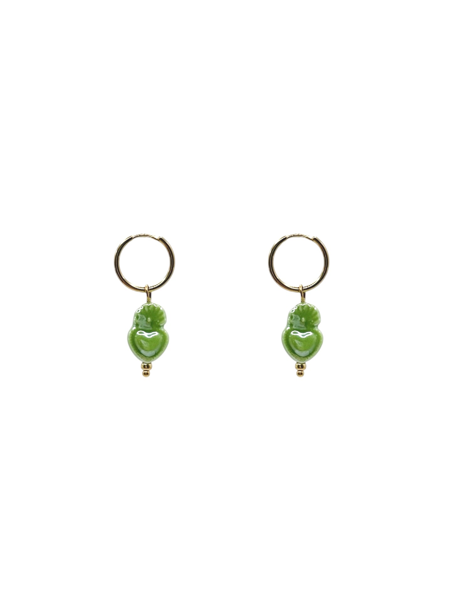 Oorbellen loved Heart - groen