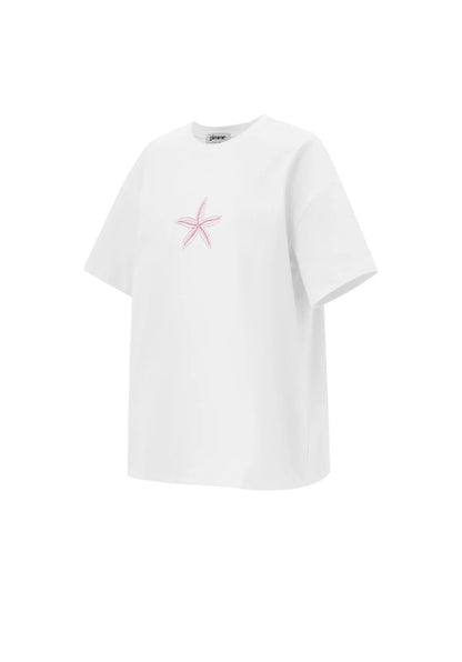 T-shirt beach waves - roze