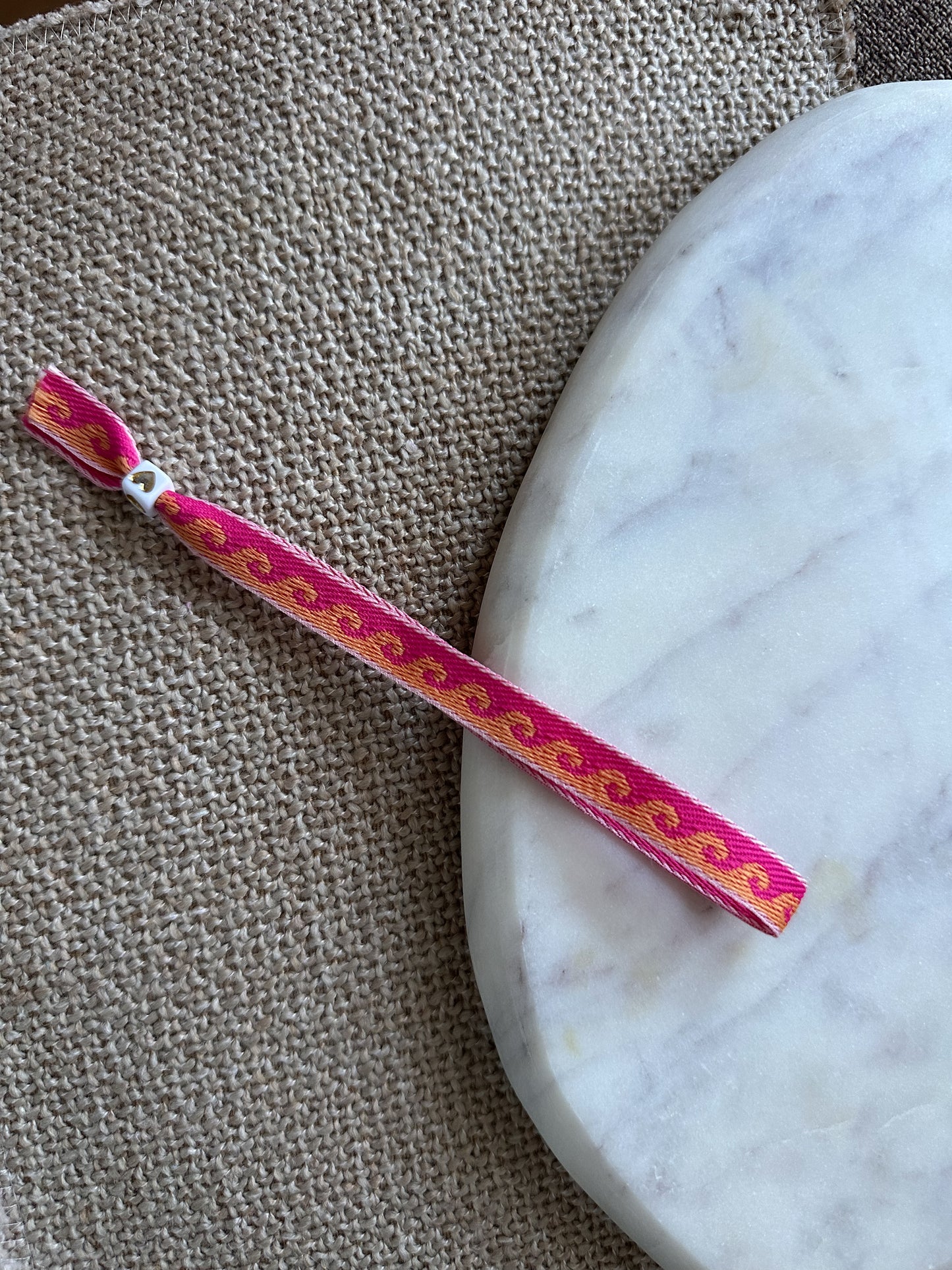 Lintbandje sea- roze/oranje