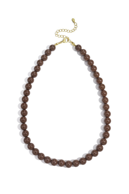 Kralen ketting Mila - bruin