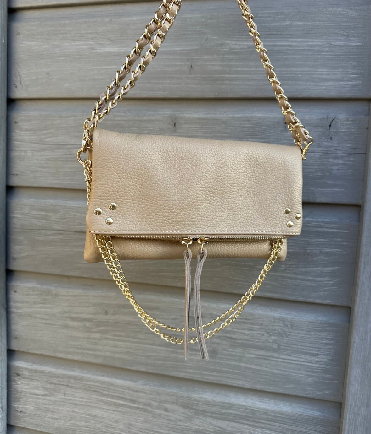 Tas Zara - beige (echt leer)
