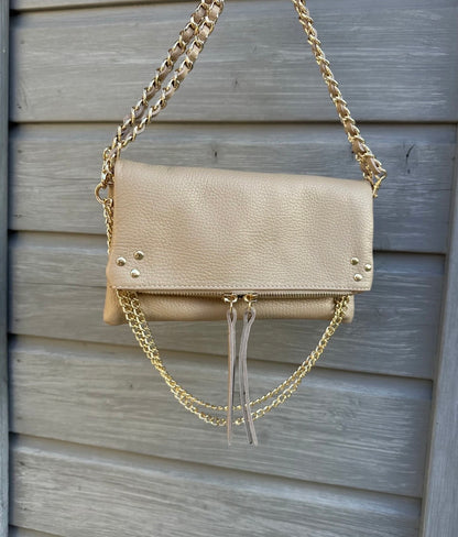 Tas Zara - beige (echt leer)