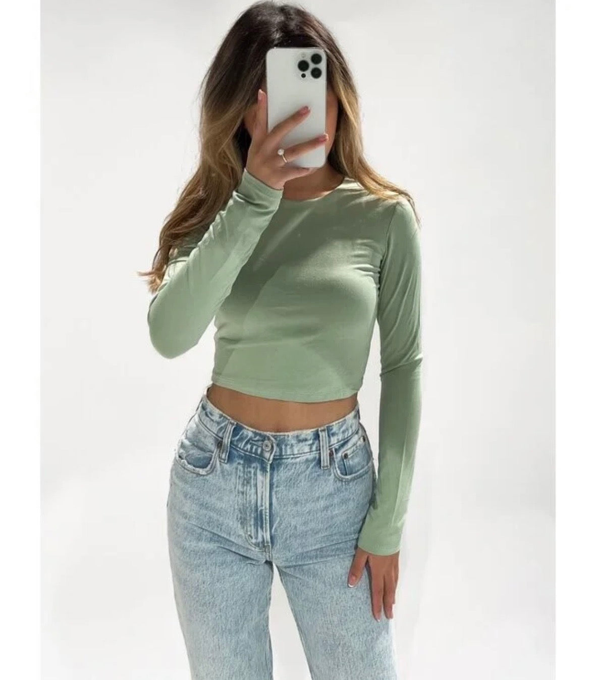 Leela top - pistachio