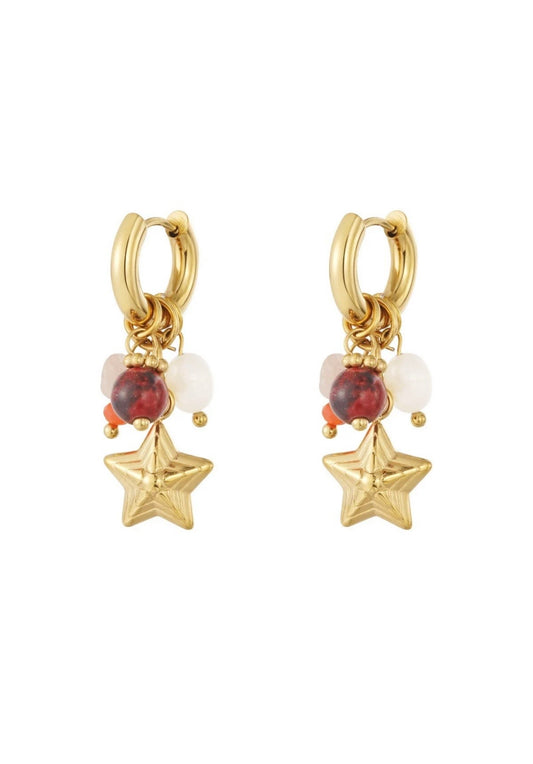 Oorbellen colorful stars