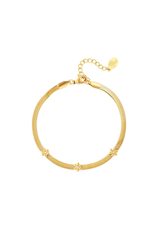 Armband 3 bloemetjes