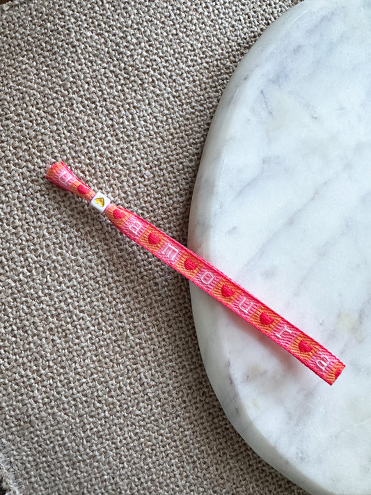 Lintbandje amour - roze