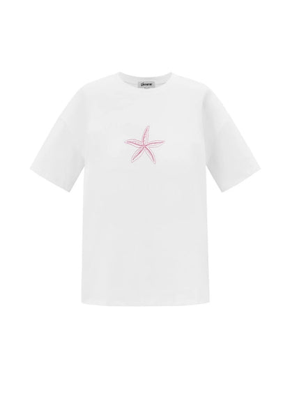 T-shirt beach waves - roze