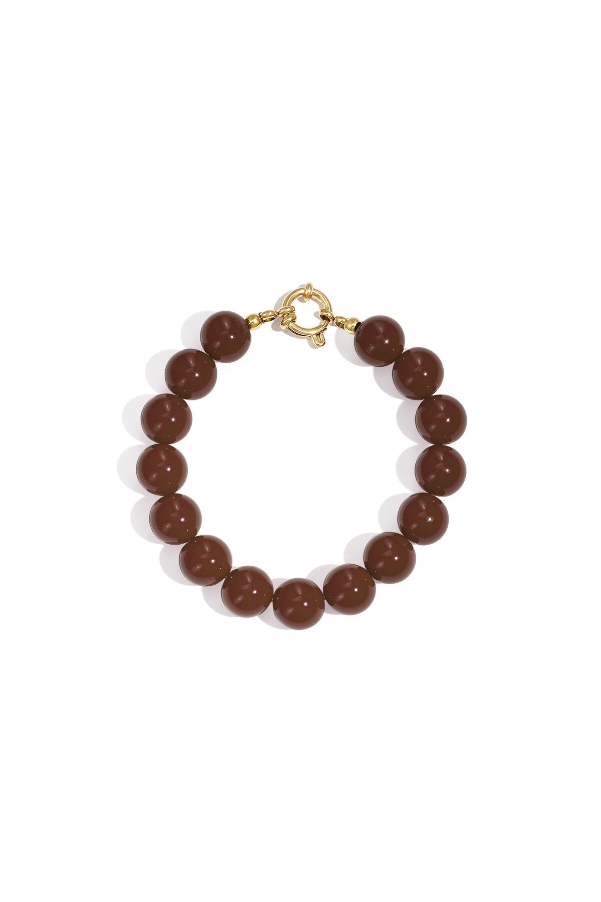 Kralen armband Mila - bruin