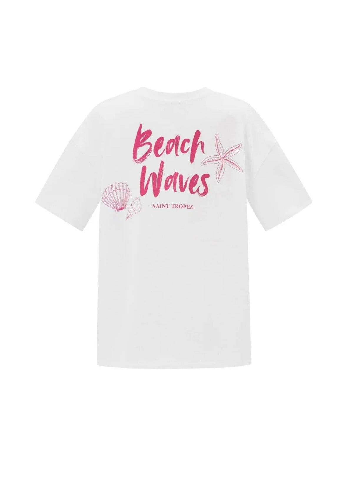 T-shirt beach waves - roze