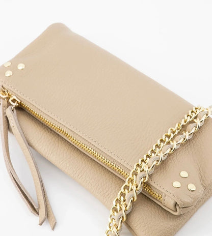 Tas Zara - beige (echt leer)