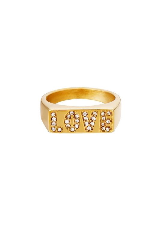 Ring glitter love