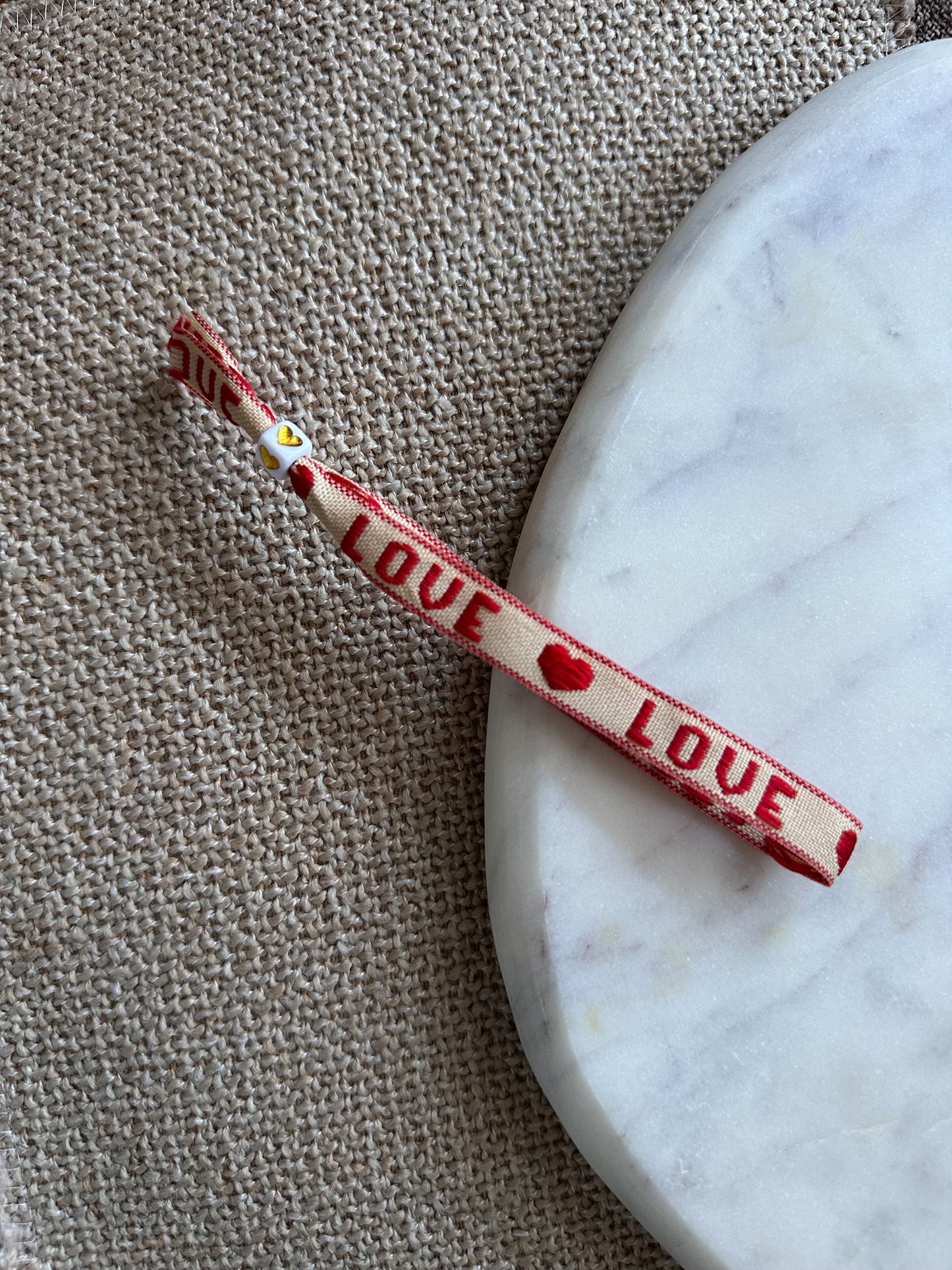 Lintbandje love - beige